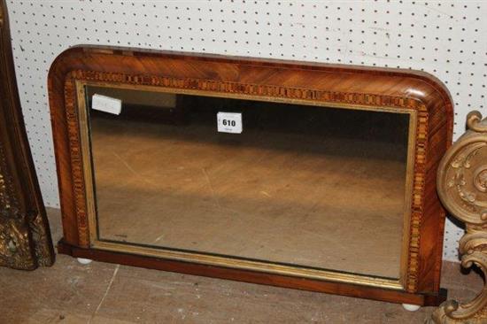 Victorian walnut framed mirror